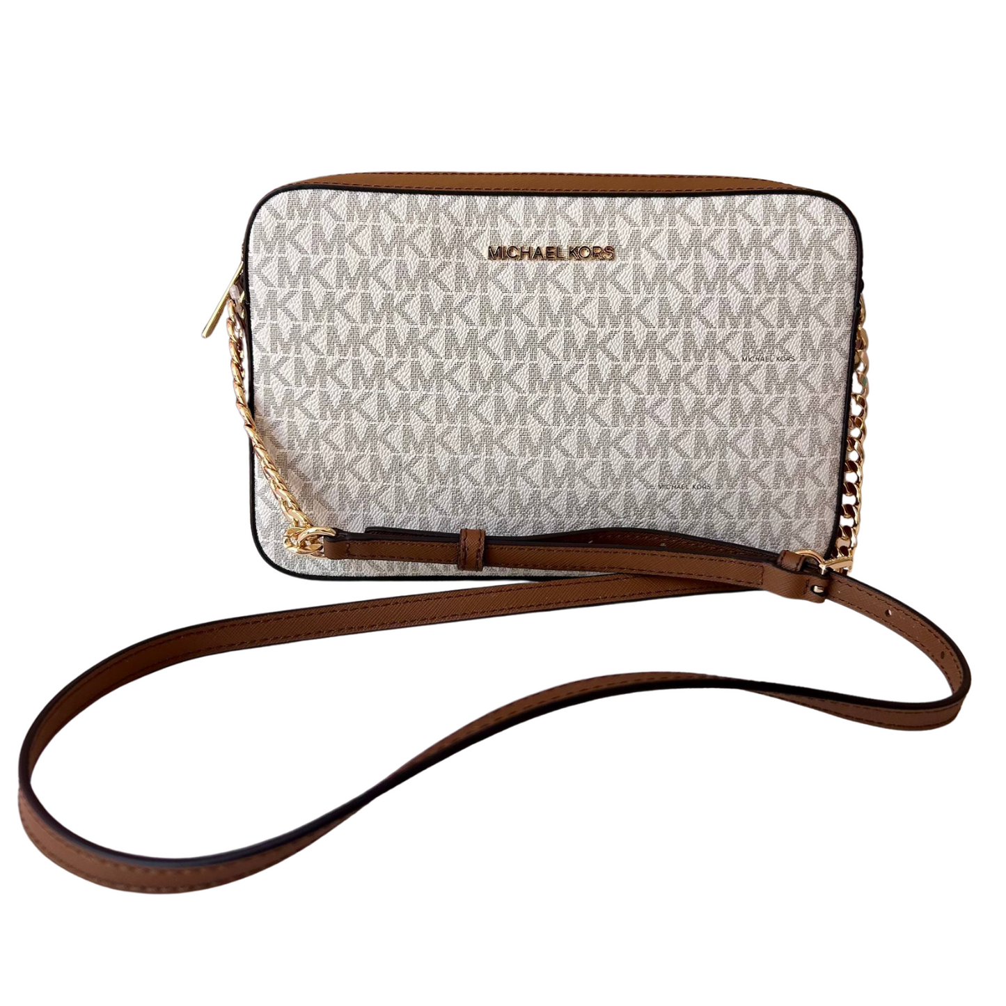 Michael Kors Crossbody Vainilla Monograma