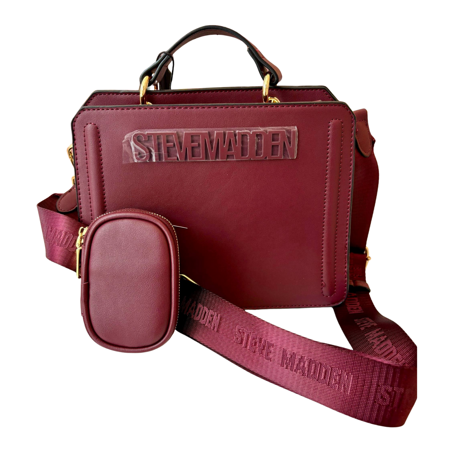Steve Madden Crossbody Guinda Doble Correa