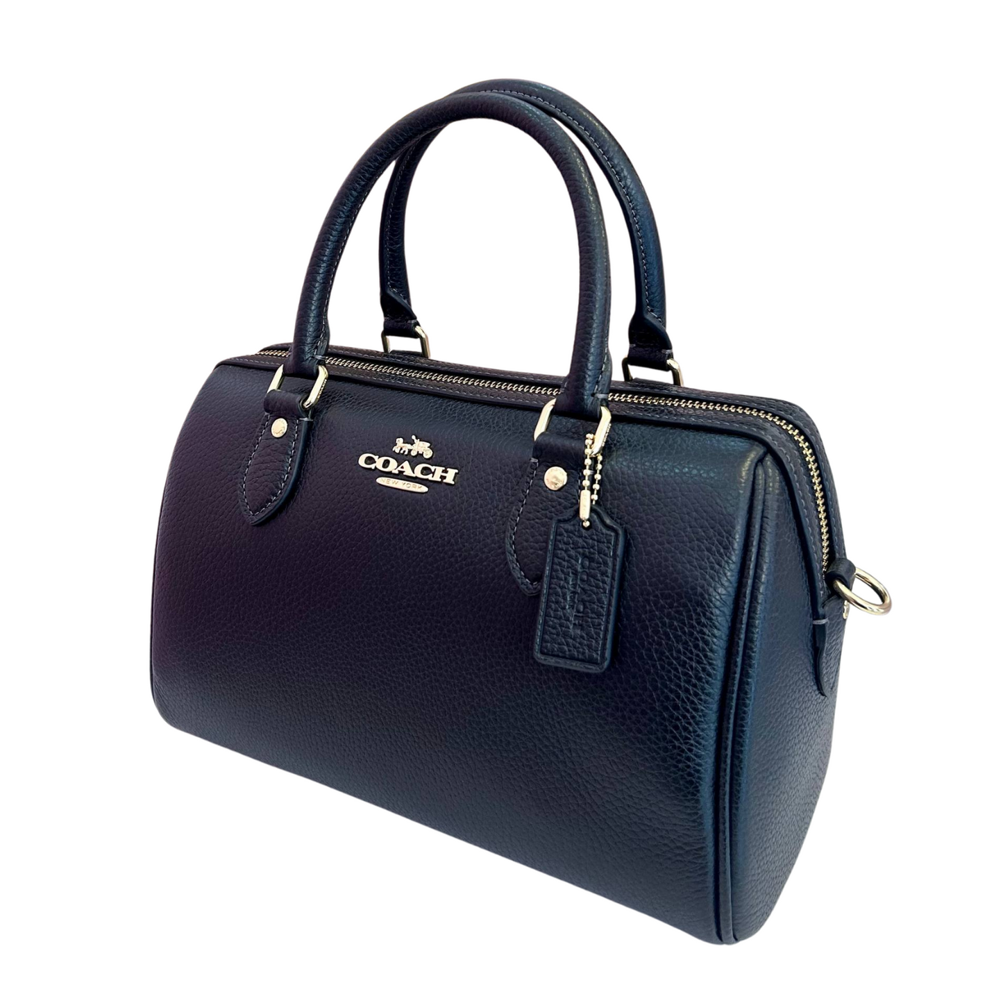 Bolso Crossbosy Coach Negro Con Dorado