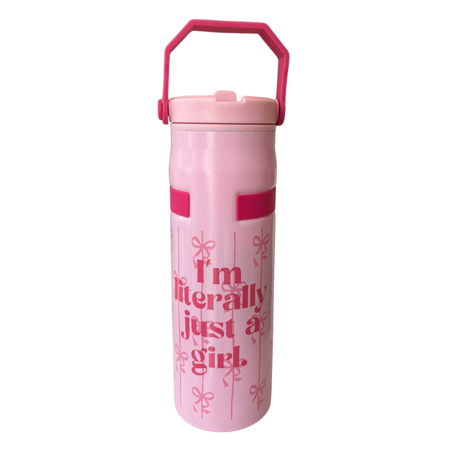 Termo Rosa Con Grabado 950 ml