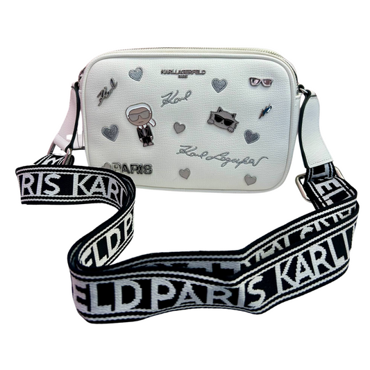Crossbody Karl Lagerfeld Blanca Con Pines