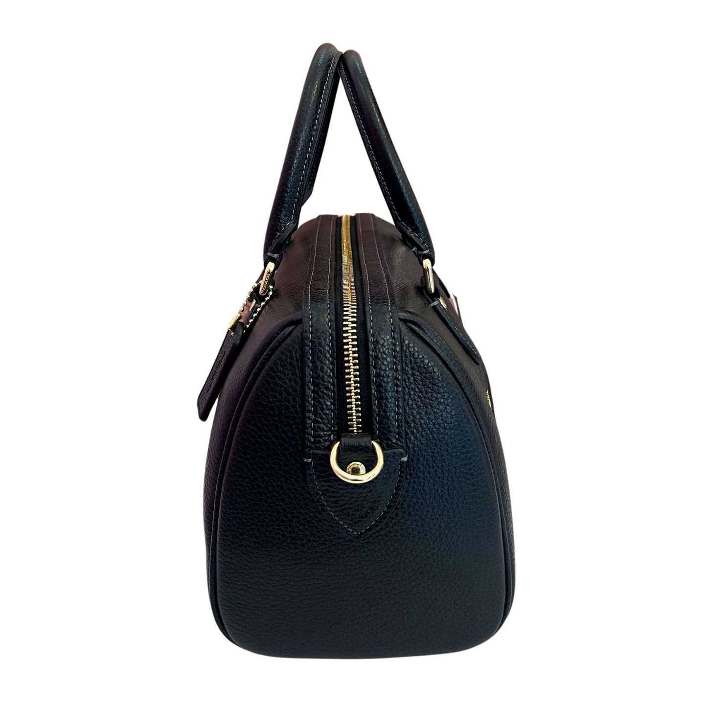 Bolso Crossbosy Coach Negro Con Dorado